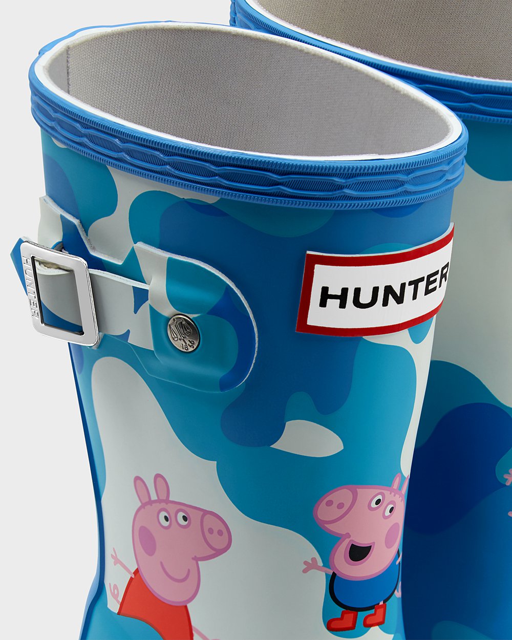 Bottes de Pluie Hunter Original Petits Peppa Pig Enfant Bleu OGHPCRQ-14